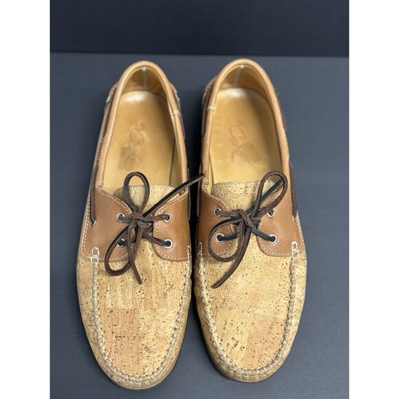 Fine Cork Portugal Loafers Shoes Men’s EU 43 US 10 Natural Leather - Picture 1 of 12